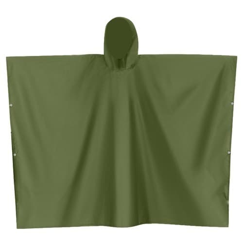 Grön PVC Regnponcho, Unisex Vattentät Regnjacka, Lättvikts Utomhus Regnjacka