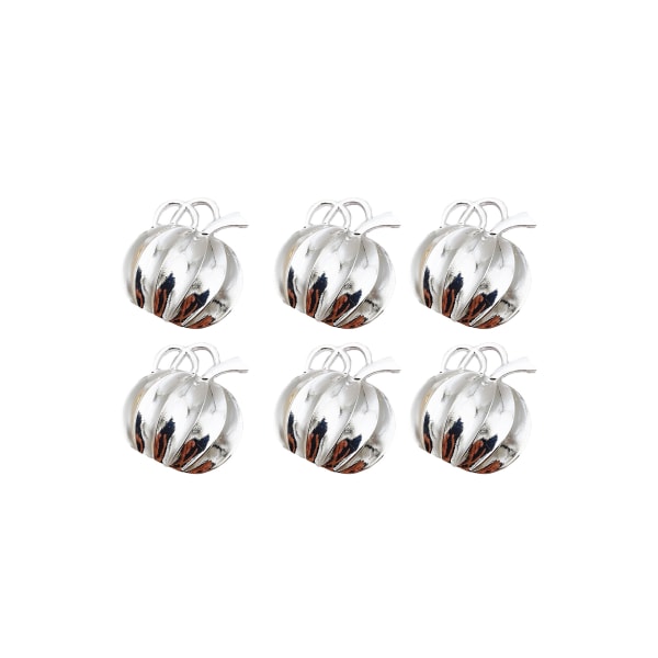 6st Utsökt servettspänne Portabel pumpaform - Silver