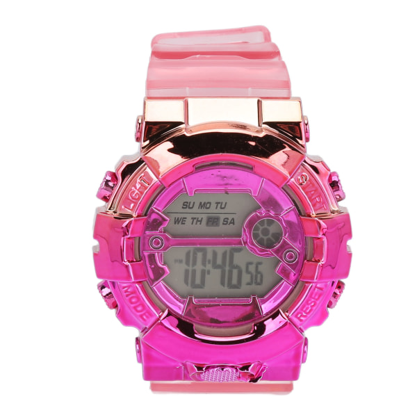 Digital Watch Gradient Color Fashionabla enkel elektronisk watch för studenter Par Golden Pink