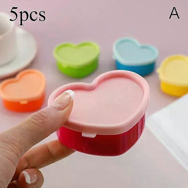 Mini Liten Snack Organizer Ketchup Salat Krydder Bærbar Matbeholder Kjøkken Krydder Oppbevaringsbeholder A-5pcs