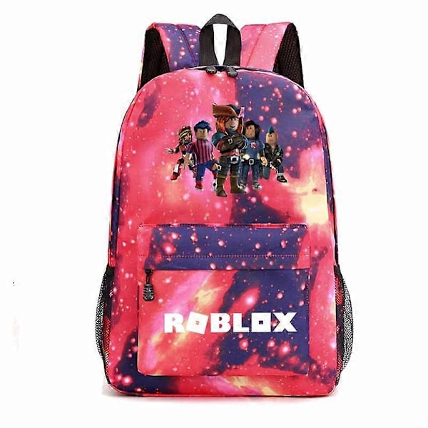 Børne Skoletaske Roblox Rygsæk Studenter Skoletaske Rejsetaske Star Red 3