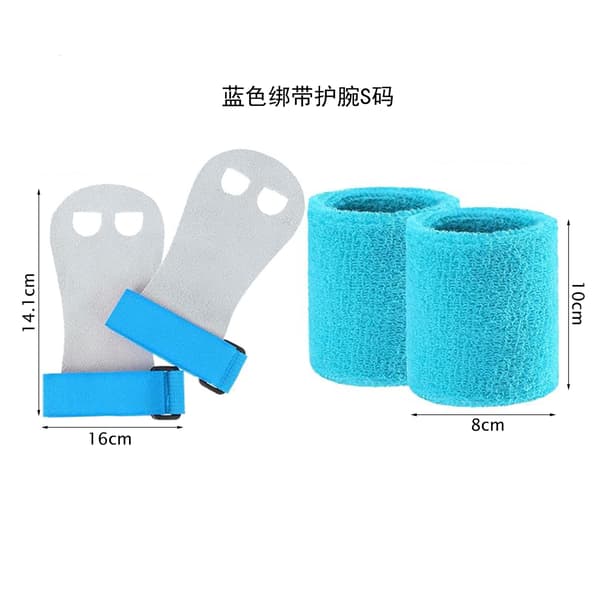 Gymnastikläder i läder för barn för stång- och pull-up-träning Blue Strap Wrist Guard S