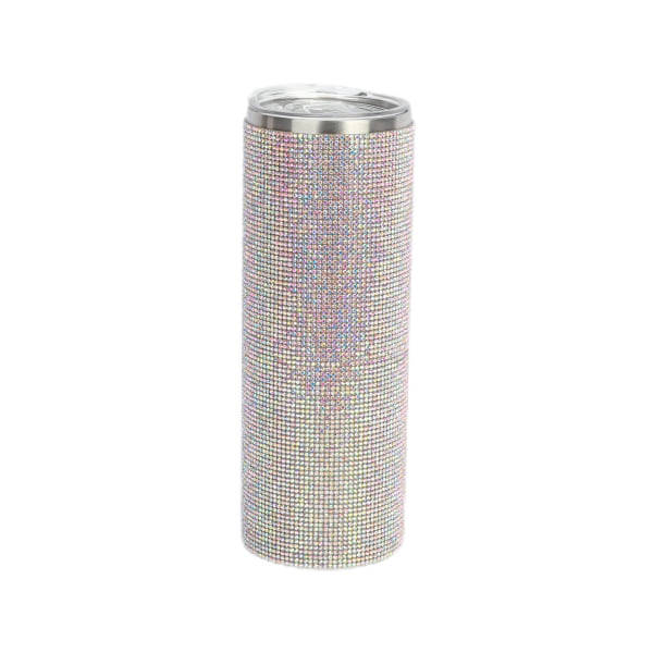 20oz/600ml vattenflaska Creative Läcksäker rostfritt stål Strass dubbade halmkopp Hushållsartiklar - Flerfärgad