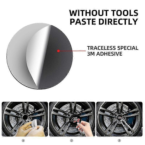 4 st 56mm Navkapsel Dekal Bilkapslar Fälgdekaler Skydd Råtta För Seat Ra Fr+ Ibiza Leltea Bälte Racing # YoGu for FR