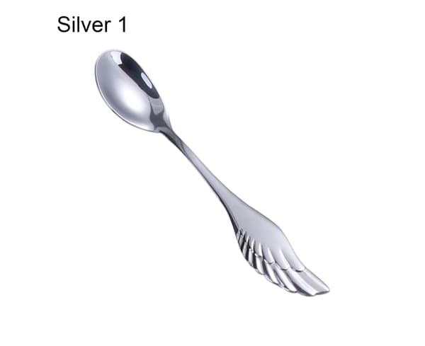 Säker bestickset set i rostfritt stål skedgaffel - silver 1