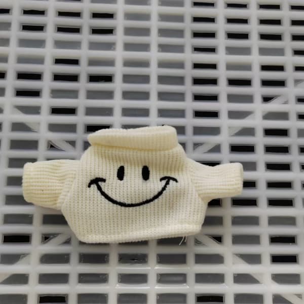 Nallepehmolelu nukke vaatetarvikkeeksi White 8cmSmile Outfit