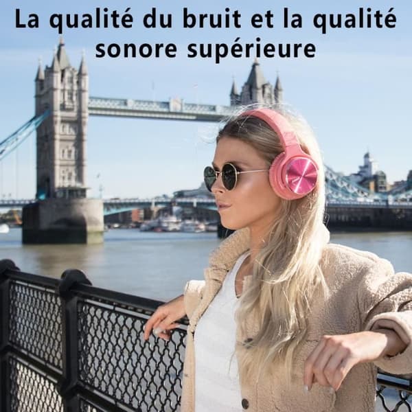 COWIN E7 PRO Rosa [Oppgradert Versjon] Aktive Støyreduserende Bluetooth Hodetelefoner