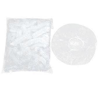2025 300 stk. dusjhetter, transparente dusjhetter, vanntette dusjhetter, engangs badehette PE-plast