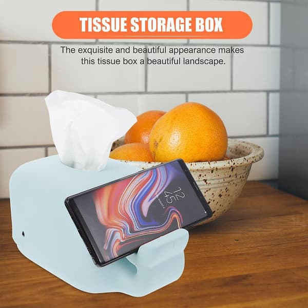 X Tissue Rack, Kleenexbokser, Skrivebords Kleenexbokser (blå)
