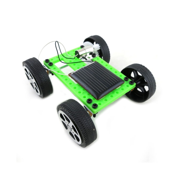 1 set leksaksbilssats mini solcellsdriven plast elektroniska komponenter monterad fordonsleksakssats för barn