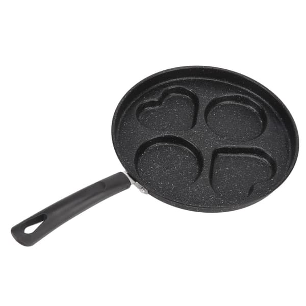 4-kopps stekepanne for egg, non-stick jevn oppvarming jernpanne for pannekaker bacon frokost