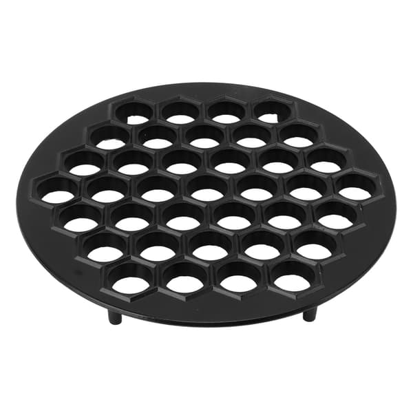 Russisk Ravioli Maker Dumplingform, Aluminiumslegering, 37 Hull, Svart