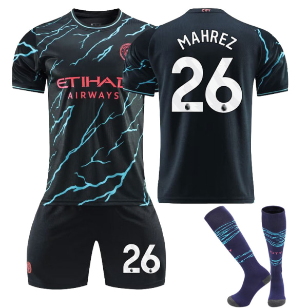 Ny säsong 2324 Manchester City 2 bortamatch nr 9 Haaland 17 De Bruyne nr 47 Foden fotbollströja sportkläder XL