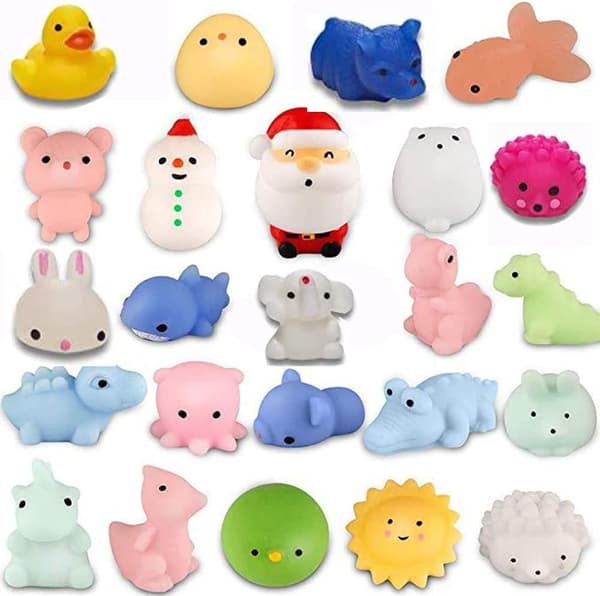 Joulukalenteri 2023, 24 Mochi Squishies -lelua, Joulukalenteri, 24 Päivän Yllätyskalenteri