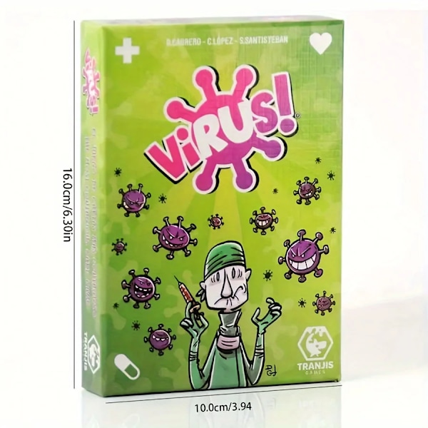Tranjis Games, Pack Virus & Virus 2 Evolution, Korttipeli, 2 Pakettia, Lautapelikorttipeli Matto - Vihreä Green