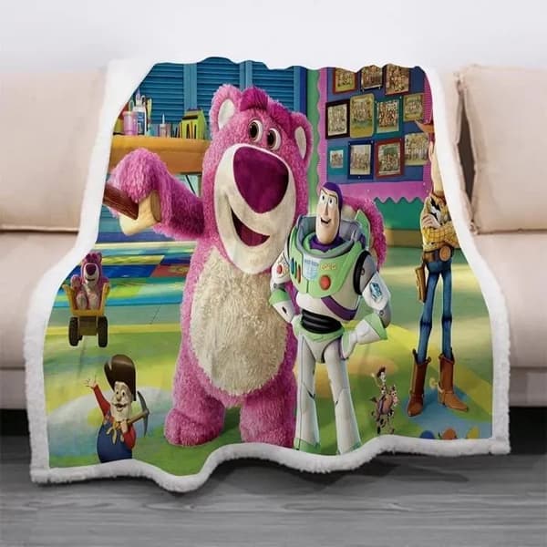 Toy Story flannel-tæppe 60x120 cm, vaskbart, til børneværelset