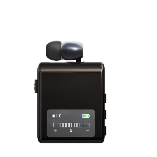K89 Clip-On Infällbar LED-display Bluetooth-headset med lång batteritid - Dugt Black K89