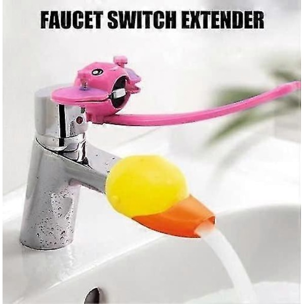 Kranförlängare, Diskbänksgrepp, Kranförlängare Diskbänksgrepp Förlängare Kranförlängare Tillbehör För Småbarn Barn Bebisar (rosa)