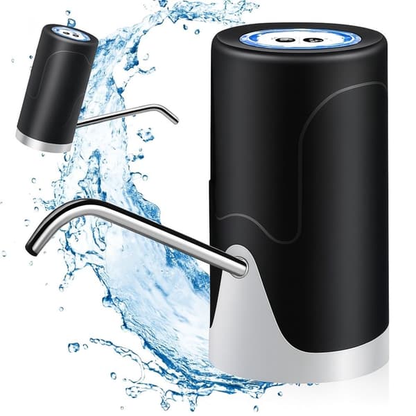 Automatisk Vattenpump Dispenser, Trådlös Batteridriven, Munstycke i Rostfritt Stål, för 5L-18.9L Flaskor