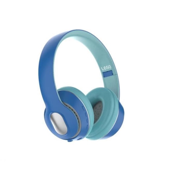 Bluetooth hörlurar Trådlöst hopfällbart stereoljud Stöd för sportheadset TF-kort FM-radio AUX-läge - blå