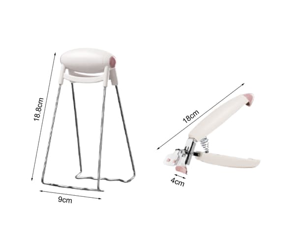 2st/ Set Användbar Tallrik Gripper Säker Halkfri Tång Matlagning - Rosa