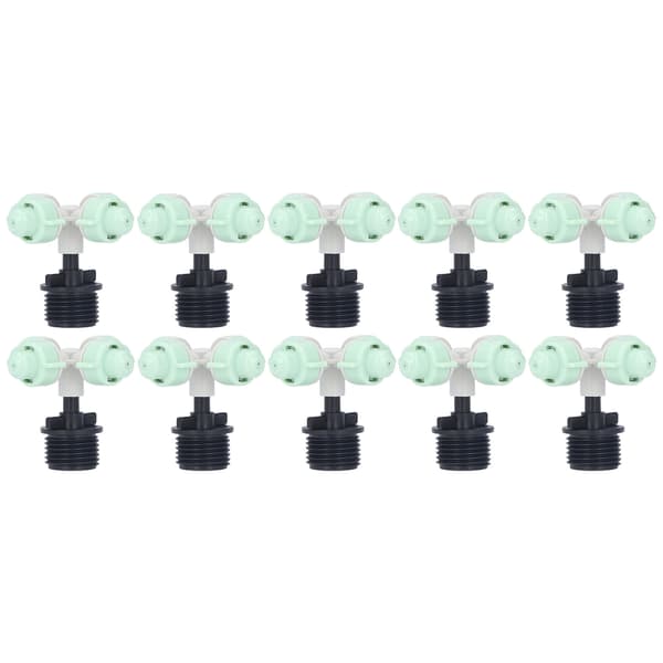 10 Set Cross Atomizing Micro Sprinkler Garden Drip Irrigation Head Cooling Spray Nozzle G1/2