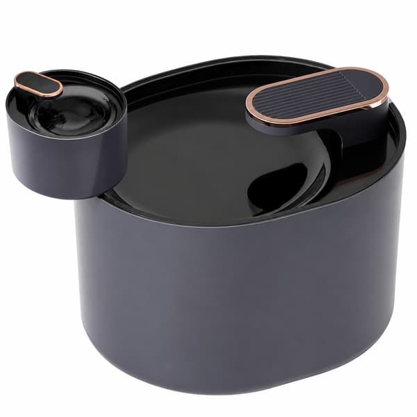 Automatisk kattvattenfontän, 3L, filter, vattendispenser för husdjur, svart Black