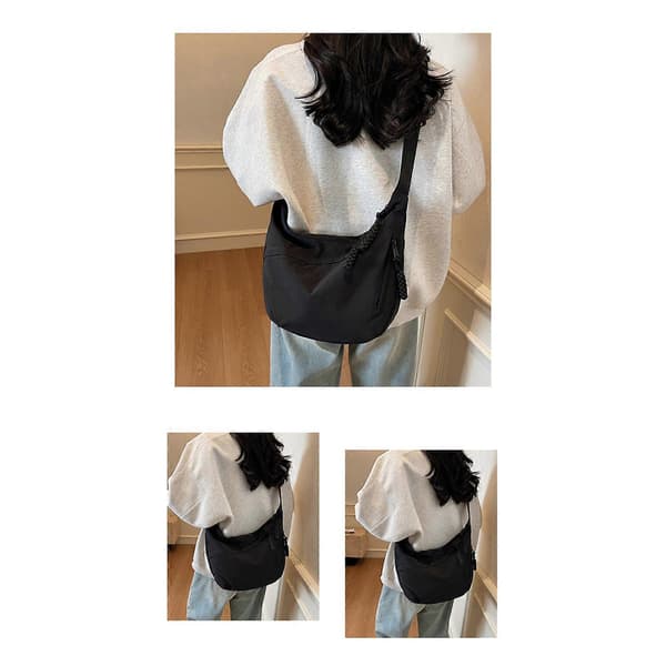 Crescent Väska Crossbody Väska Sling Väskor Plånböcker för Kvinnor Män Trendiga Slouchy Dumpling Väskor Halvmåneformad Axelväska brun Khaki