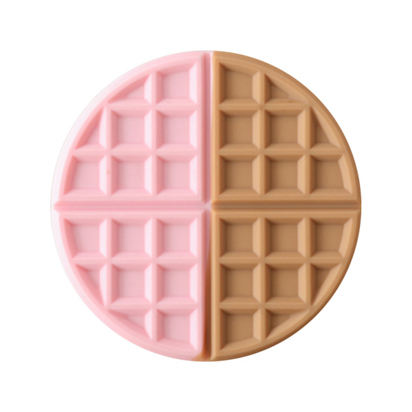 Creative Waffle Shape bordstablett Mer tjockare Elastisk silikon middagsmatta för hem-rosa - rosa