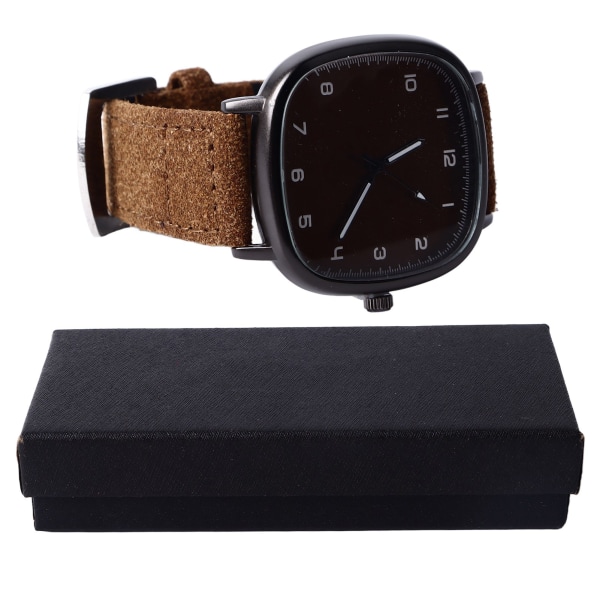 Watch Kvadratformad exakt tid PU- watch för dagligt bruk kaffe