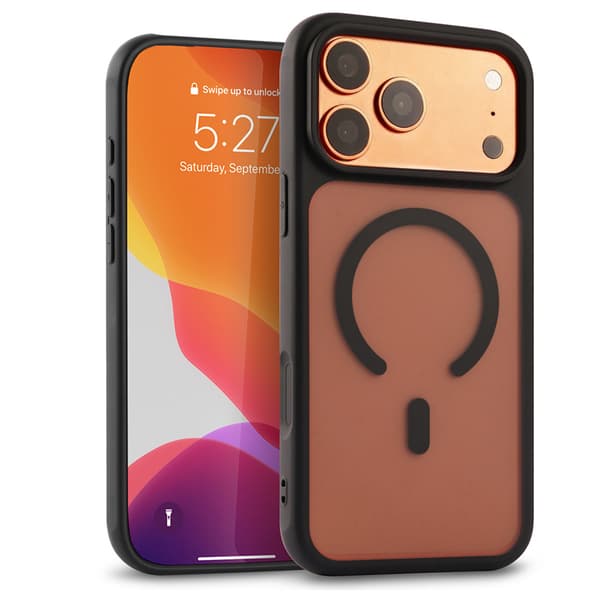 Magnetisk telefondeksel kompatibelt med iPhone 16, iPhone 17 Pro og iPhone 15-Dugt Orange For iPhone 12 Pro Max