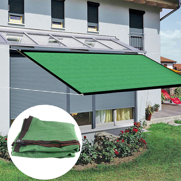 Solsegel Andningsbar Farbic Markis Skydd Rektangel UV-Blockering Markis för Uteplats Bakgård Gräsplan Trädgård Grön 2x4m / 6.6x13.1ft