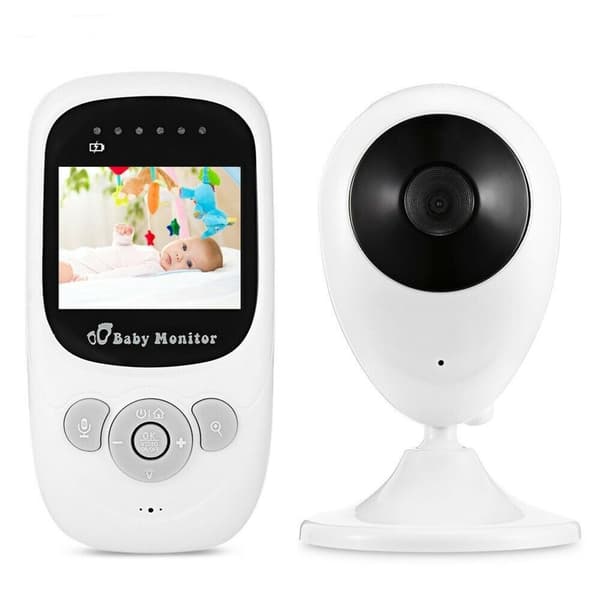 2.4G trådløs babymonitor med kamera, nattsyn, 2-veis lyd, 2.4\" LCD