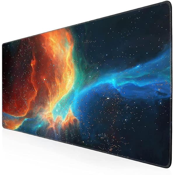 Xxl Musematte, Svart Gaming Musematte Med Fargerik Tiger, Sklisikker Musematte