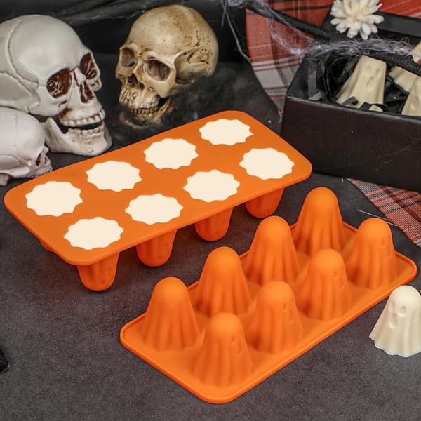 Halloween Spöke Silikon Bakform, Chokladkaka Isbitsform, Enkelförpackning Single pack