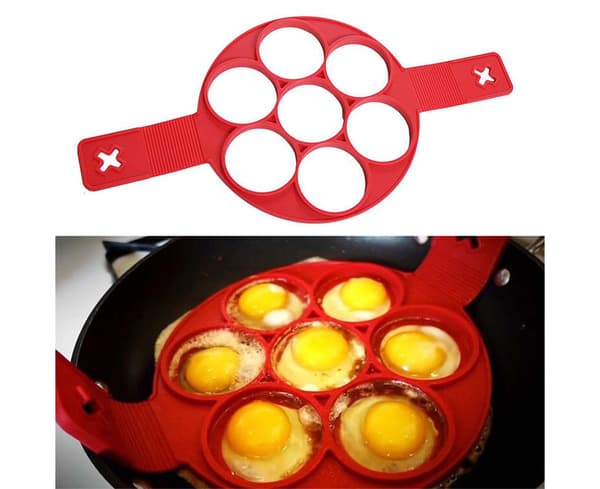 Non-stick Pannekake Koke Verktøy Egg Ring Maker Ost Egg Koker Pan Snu Egg Form