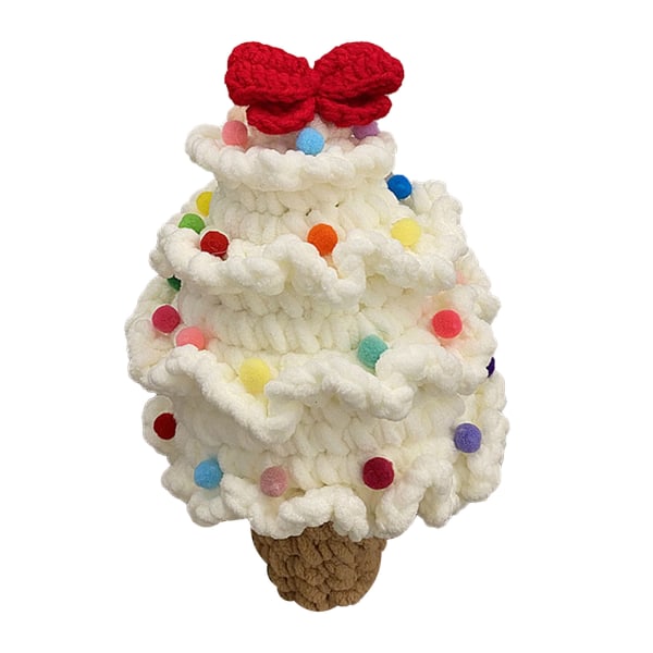 Christmas Tree Crochet Kit för nybörjare Allt i ett Söt julgranstickat gör-det-själv-kit typ 2