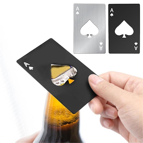 24 st Poker Flasköppnare, ölöppnare i rostfritt stål, bröllopspresent Ölflasköppnare för kök, bar eller restaurang