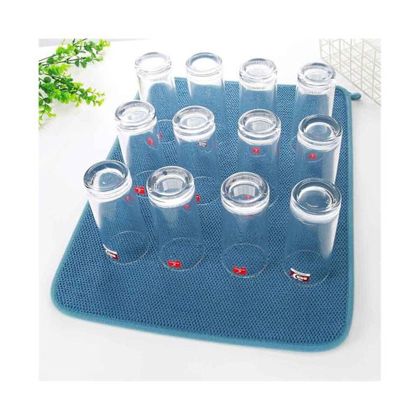 Torkmatta Återanvändbar Värmebeständig, halkfri Absorberande bordsunderlägg Dränering Torkdyna Köksredskap för matsal-30*40cm Blå unikt värde