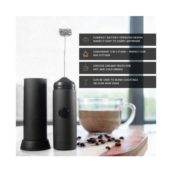 Elektrisk mjölkskummare Äggvisp Handhållen dryckesmixer Kaffeskummaskinsmaskinverktyg