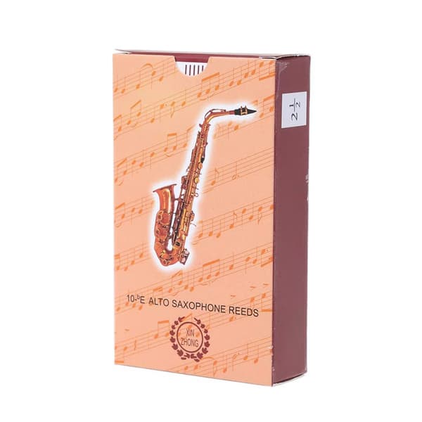 Altsaxofonrör 10-pack, Styrka 2.5, Högkvalitativt träblås, med skyddsfodral
