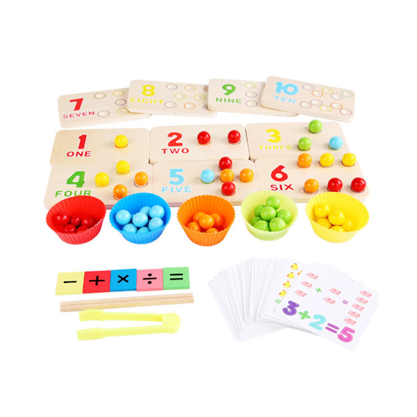 1 Sett Perleleke Fallbestandig Multifunksjonell Glatt Overflate Perler Spisepinner Pedagogisk Leke for Barn