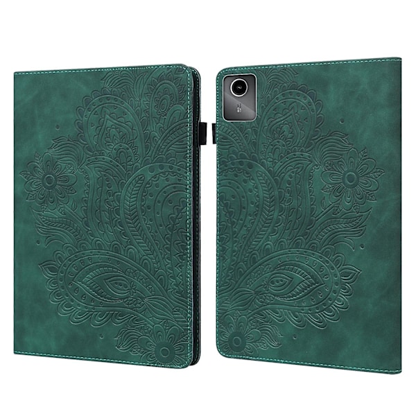 Lærnettbrettveske for Lenovo Tab M11 / Xiaoxin Pad 11 2024 Green