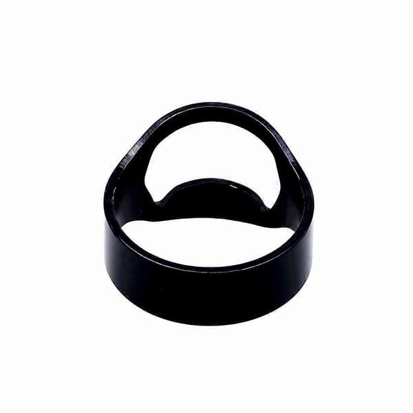 7xMen Rustfrit Stål Alsidig Øl Bar Flaskeåbner Ring Cykel Ring Sort