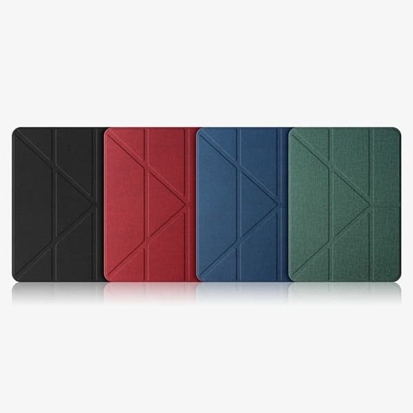 Etui til iPad Pro 12.9 2022/2021/2020, Multifold Smart Skinn, Mørkegrønn