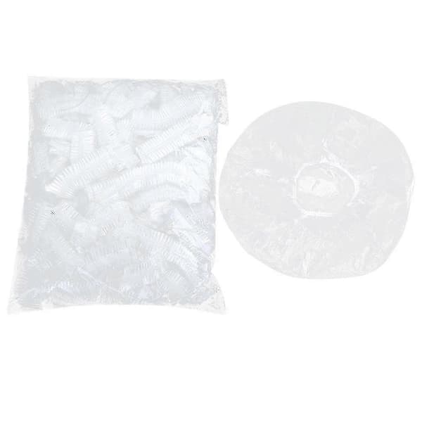 300 stk. engangs badehette PE Plast Dusjhetter Transparent Dusjhetter Vanntette Dusjhetter