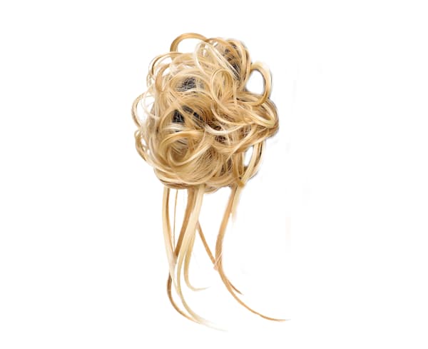 Peruker stökig effekt fluffigt hår Andas Chignon stökigt Scrunchie Elastisk hårbulle för fest - Beige