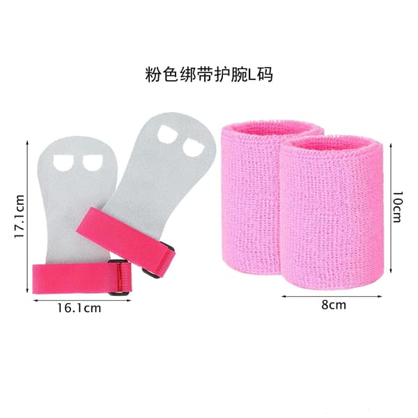 Gymnastikhandskydd i läder för barn för stång- och pull-up-träning Pink Strap Wrist Guard L