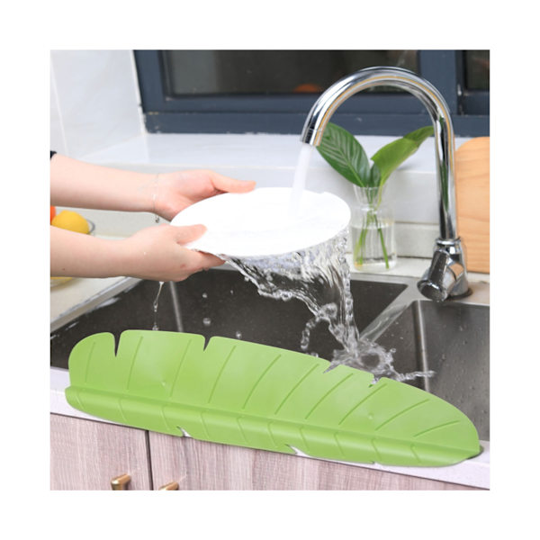 Bra Sink Splash Guard Flexibel Island Sink Water Splash - Grön