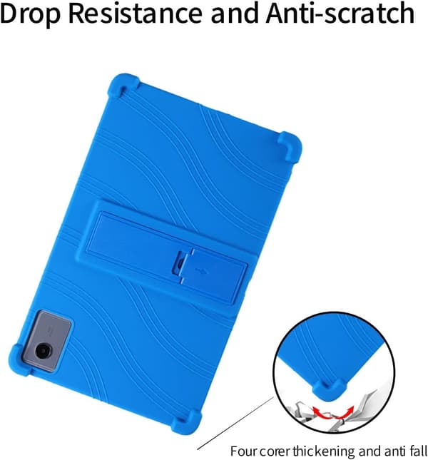 Kompatibel med Lenovo Idea Tab Plus/Tab K12, barnvänligt silikonfodral med stativ